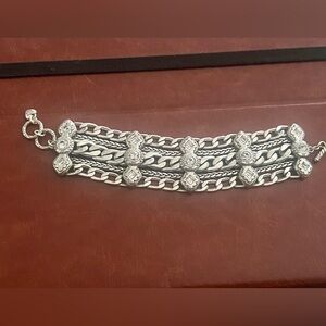Brighton Fortino Chain & Crystal Bracelet